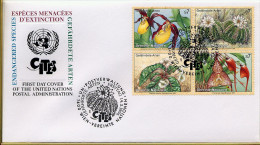 UN - VEREINTE NATIONEN - NATIONS UNIES -  FDC 1996   CITES - Hojas Y Bloques