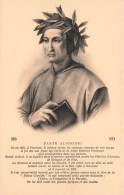 CÉLÉBRITÉS - Écrivain - Dante Alighieri - Portrait - Carte Postale Ancienne - Ecrivains