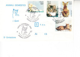 ITALIA  1993 -  Gatti Domestici - Annullo Speciale Sanremo - Chats Domestiques