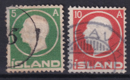 ICELAND 1912 - Canceled - Sc# 92, 93 - Gebruikt