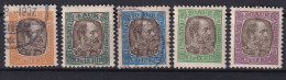 ICELAND 1902 - Canceled/MLH - Sc# O13, O14, O16, O18, O19 - Service