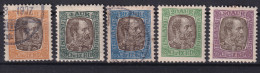 ICELAND 1902 - Canceled/MLH - Sc# O13, O14, O16, O18, O19 - Dienstzegels