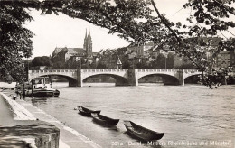 SUISSE - Bâle Ville - Mittlere Rheinbrücke Und Münster - Carte Postale Ancienne - Bâle