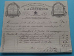 L. J. LEFEBVRE Bruxelles Fabrique De Baignoires ( Zie / Voir SCANS ) Facture - 1886 >> Mr. Le Comte DUVAL De BEAULIEU ! - 1800 – 1899