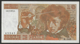 France - Billet De  10 Francs  Berlioz - S.6-2-1975.S - N° 45345 - N.145 - 10 F 1972-1978 ''Berlioz''