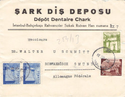 TURKEY - AIRMAIL 1961 ISTANBUL - SCHWÄB. GMÜND / 1210 - Storia Postale