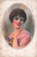 ARTS - Peintures Et Tableaux - Portrait D'une Femme - Carte Postale Ancienne - Malerei & Gemälde