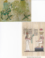 - ÄGYPTEN - EGYPT - DYNASTIE- ÄGYPTOLOGIE - KÖNIGIN NEFERTARI -ANSICHTSKARTEN - 2 POST CARD - NEUE - Museos