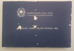 LIBRETTO EMISSIONE CARTE VALORI POSTALI 1982 COMPLETO DI FRANCOBOLLI SCS - Booklets