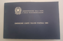 LIBRETTO EMISSIONE CARTE VALORI POSTALI 1983 COMPLETO DI FRANCOBOLLI SCS - Libretti