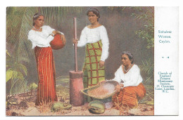 Postcard Ceylon Sri Lanka Sinhalese Women Working Church Of England Zenana Missionary Society Social History - Missions