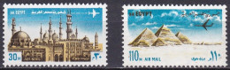 EG472 – EGYPTE – EGYPT – AIRMAIL - 1972 – MOSQUES & GIZEH PYRAMIDS – Y&T 141/142 MNH 7 € - Aéreo
