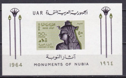 EG565 – EGYPTE – EGYPT – BLOCKS - 1964 – NUBIAN MONUMENTS PRESERVATION – SG # MS 828 MNH 33 € - Blokken & Velletjes