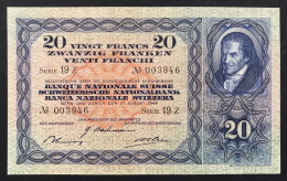 Svizzera Suisse Switzerland 20 Francs Franken Franchi 1946 LOTTO 1097 - Schweiz