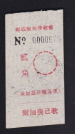 CHINA CHINE  GUANGXI  Receipt ADDED CHARGE LABEL (ACL)  0.20 YUAN VARIETY - Otros & Sin Clasificación