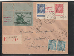 1945  > Enveloppe Philatélique De La Poche De Saint Nazaire Affranchie Le 9 5 45 à Guérande - Briefe U. Dokumente