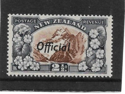 NEW ZEALAND 1938 2½d OFFICIAL SG O124a PERF 14  UNMOUNTED MINT Cat £15 - Dienstmarken