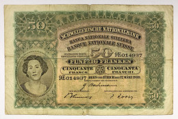 Svizzera Suisse Switzerland 50 Francs Franken Franchi 1939 LOTTO 1694 - Switzerland