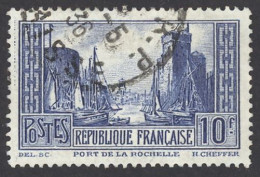 France Sc# 251A Used (Die II) 1929-1933 10fr Port Of La Rochelle - Usati