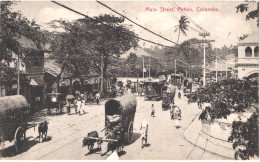 LK SRI LANKA - CEYLON - COLOMBO - Main Street - Pettah - Tramway Attelage - Animée - Belle - Sri Lanka (Ceylon)