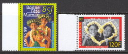 French Polynesia Sc# 756-757 MNH 1999 85fr-120fr Mother's Day - Neufs