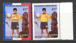 French Polynesia Sc# 736 (742) MNH 1998 85fr 1998 World Cup Soccer Championships - Neufs