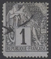 French Colonies Sc# 46 Used (a) 1881-1886 1c Commerce - Otros & Sin Clasificación
