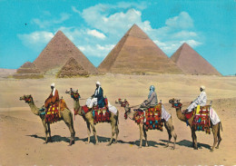 - ÄGYPTEN - EGYPT - DYNASTIE- ÄGYPTOLOGIE - SPHINX AUF CEOPSPYRAMIDE - POST CARD - USED - Pirámides