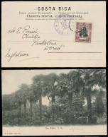 COSTA RICA. 1907. S. Pedro - UK. Used PPC / Fkd 4c Scarce. VF. - Costa Rica