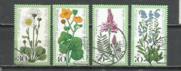 1277F-ALEMANIA BERLIN SERIE COMPLETA 1977 Bº 518/521 FLORES FLORA NATURALEZA 4,00€ - Used Stamps