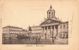 BELGIQUE - Bruxelles - Place Royale - Animé - Carte Postale Ancienne - Monumenten, Gebouwen