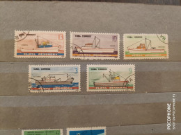 1965  Cuba	Ships (F42) - Used Stamps