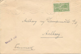 Iceland Cover Sent To Denmark 1926 ?? Single Franked  The Cover Is Bended In The Left Side - Brieven En Documenten