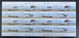 P) 2006 ARGENTINA, ARGENTINE PHILATELY RIVER TRANSPORT, FULL SHEET, COLOR PALETTE, MNH - Autres & Non Classés