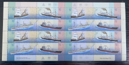 P) 2004 ARGENTINA, ARGENTINE PHILATELY NAVAL CARRIERS, FULL SHEET, COLOR PALETTE, MNH - Autres & Non Classés