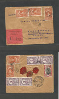ETHIOPIA. 1931 (28 Sept) Addis Abeba - Czechoslovakia, Prague (18 Oct). Registered Multikfd (front And Reverse) Envelope - Etiopía