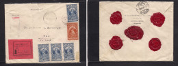ETHIOPIA. 1932 (June) Addis Abeba - Switzerland, Wil (20 June) Registered Multifkd Envelope, Reverse Comercial Cachet +  - Etiopía