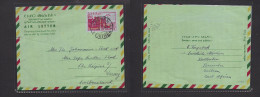 ETHIOPIA. 1955 (4 Jan) Swedish Mission, Eritrea, Cheren, Baceufu - Switzerland, Vevey. 25c Red National Flag Colored Air - Etiopía