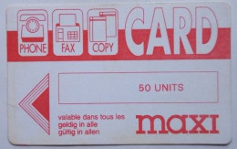 Belgium 50 Units - Maxi Card - [2] Prepaid- Und Aufladkarten