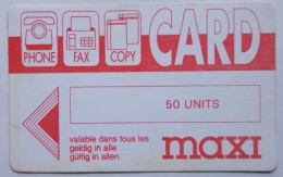 Belgium 50 Units - Maxi Card - Cartes GSM, Recharges & Prépayées
