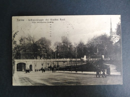 [S1] Torino - Sottopassaggio Dei Giardini Reali Con Passanti E Calesse. Piccolo Formato,Viaggiata, 1925 - Parks & Gärten