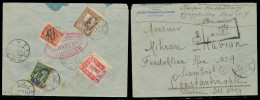 GEORGIA. 1923 (20 Feb). Batum - Constantinople / Turkey Inflation Period. Reg Multifkd (x4 Diff) Env. Not A Common Dest  - Georgia