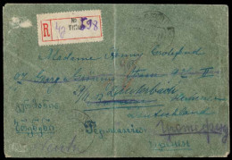 GEORGIA. 1920 (8 Nov). Tiflis - Bremen, Fwded To Lanterbach / Germany. Reg Reverse Fkd Env. Arrival Cancel Also On Georg - Georgia
