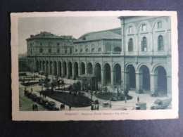 [S1] Torino - Stazione Porta Nuova E Via Nizza, Animata Con Auto D'epoca E Furgoncini. Piccolo Formato, Viaggiata, 1939 - Stazione Porta Nuova