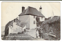 Real Photo Postcard, Devon, Paignton, Cottage By The Sea, Children, Footpath, Landscape. - Paignton