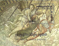 Cambodia 1983 "500th Birthday Of Raphael", Paintings, Mi Bloc 130, Gestempelt, Cancelled(o) CTO - Museums