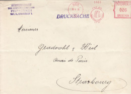 ENV.  DRUCKSACHE  AFFR. 008 GROSCHEN  OBL. WIEN Du 20.4.1933 Adressée à STRASBOURG - Dagbladen