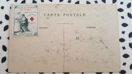 3 Carte Postales , Avec Au Dos Vignettes Croix Rouge - Red Cross