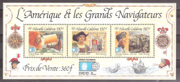 Nouvelle-Calédonie - 1992 - BF N° 14 - Neuf ** - L'Amérique Et Les Grands Navigateurs - Hojas Y Bloques