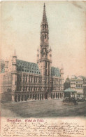BELGIQUE - Bruxelles - Hôtel De Ville - Colorisé - Carte Postale Ancienne - Squares